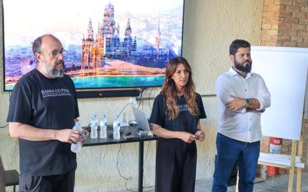 Kátia Miki recebe Leonardo Edde para apresentação da Film Commission