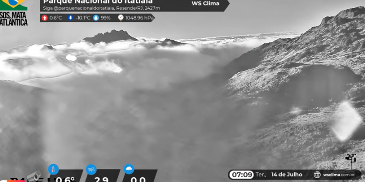 Itatiaia registra -11°C e se torna o ponto mais frio do Brasil em 2026