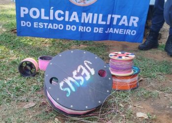 PM e Guarda Municipal apreendem sete carretéis de linha chilena em Paraíba do Sul