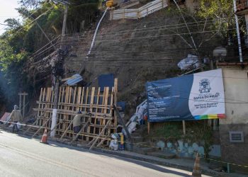 Obras de muro de contenção no Santa Bárbara avançam em Barra do Piraí