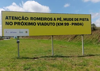 Mapa orienta romeiros sobre trajeto seguro pela Dutra até Aparecida