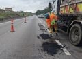 Rio-Santos recebe obras de recuperação do pavimento nesta segunda-feira