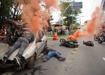 Simulação de acidente mobiliza força-tarefa em Volta Redonda